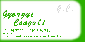 gyorgyi csagoli business card